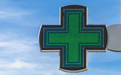 Croce a LED per farmacia 100% MADE IN ITALY